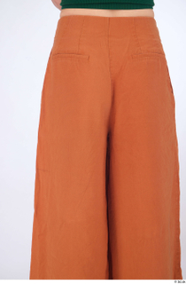 Zolzaya casual dressed orange wide leg trousers thigh 0005.jpg